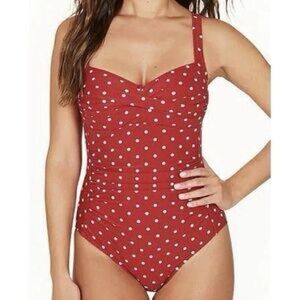 NIP TUCK SWIM Red Polka Dot One-Piece Swimsuit